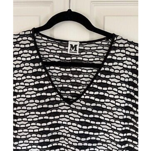 M Missoni Black & White Knit Stretch Sheath Dress - Picture 4 of 5